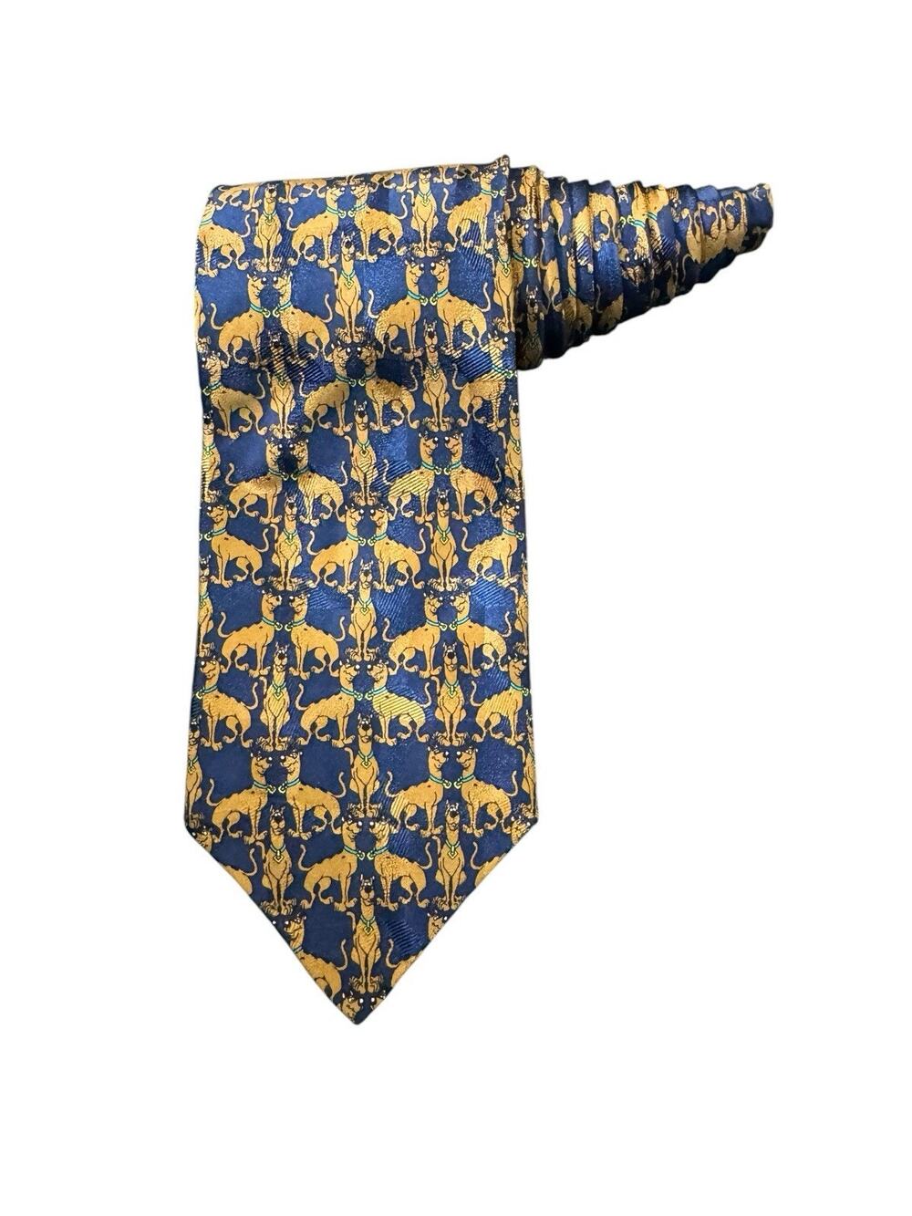Cartoon Network Scooby Doo Pattern Vintage 1998 Novelty Necktie 100% Silk